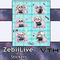 ZebiiLIVE ZebiiMiku Sticker Sheet