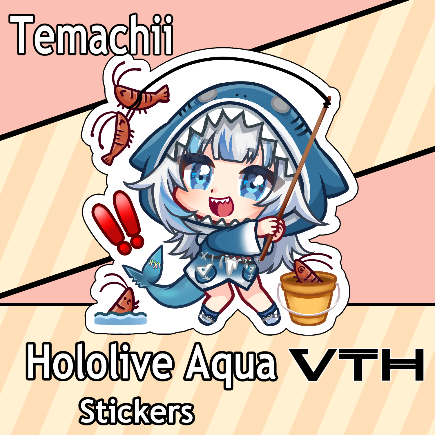 Hololive Gawr Gura Sticker - Temachii