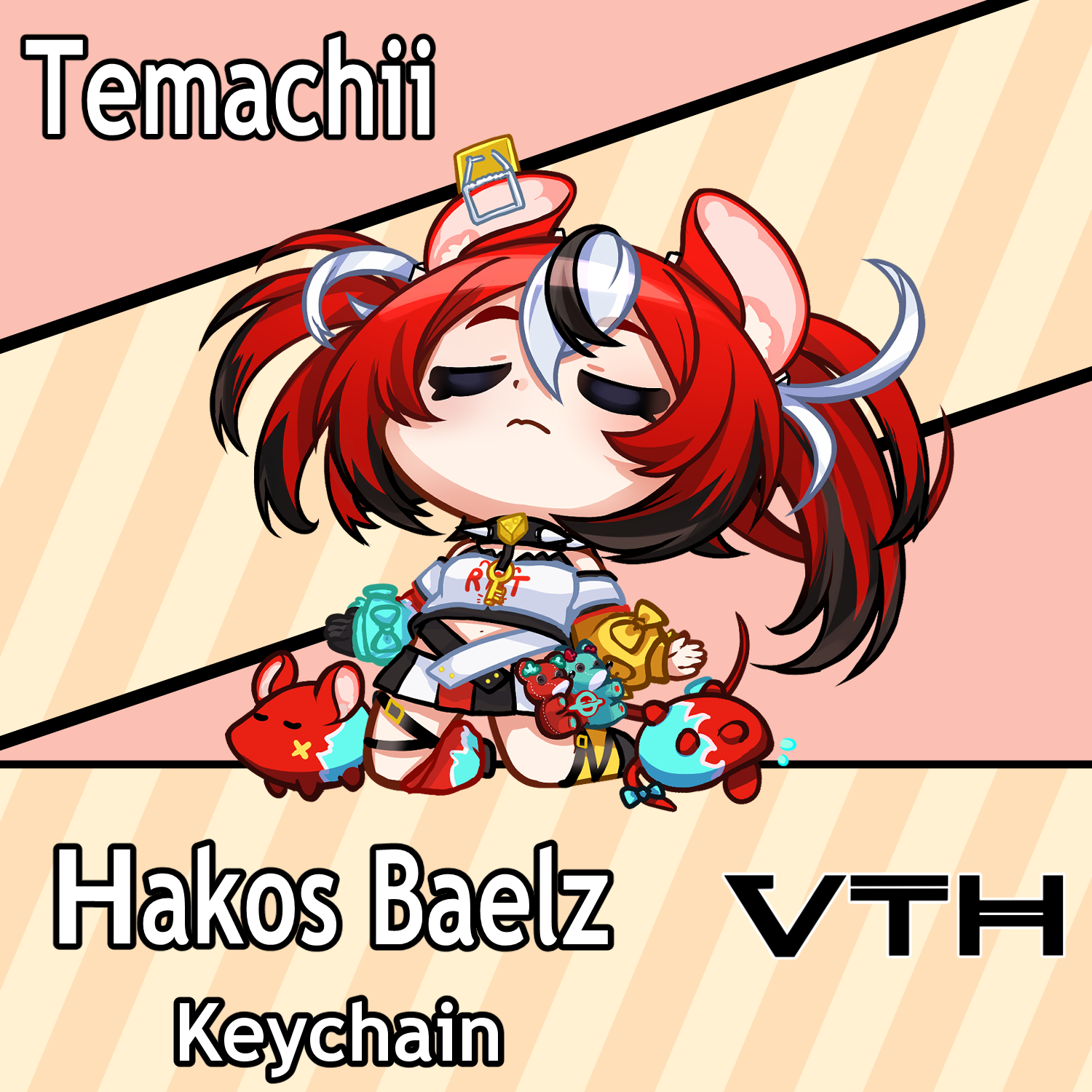 Hololive Hakos Baelz Keychain - Temachii