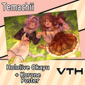 Hololive Nekomata Okayu and Inugami Korone Poster - Temachii