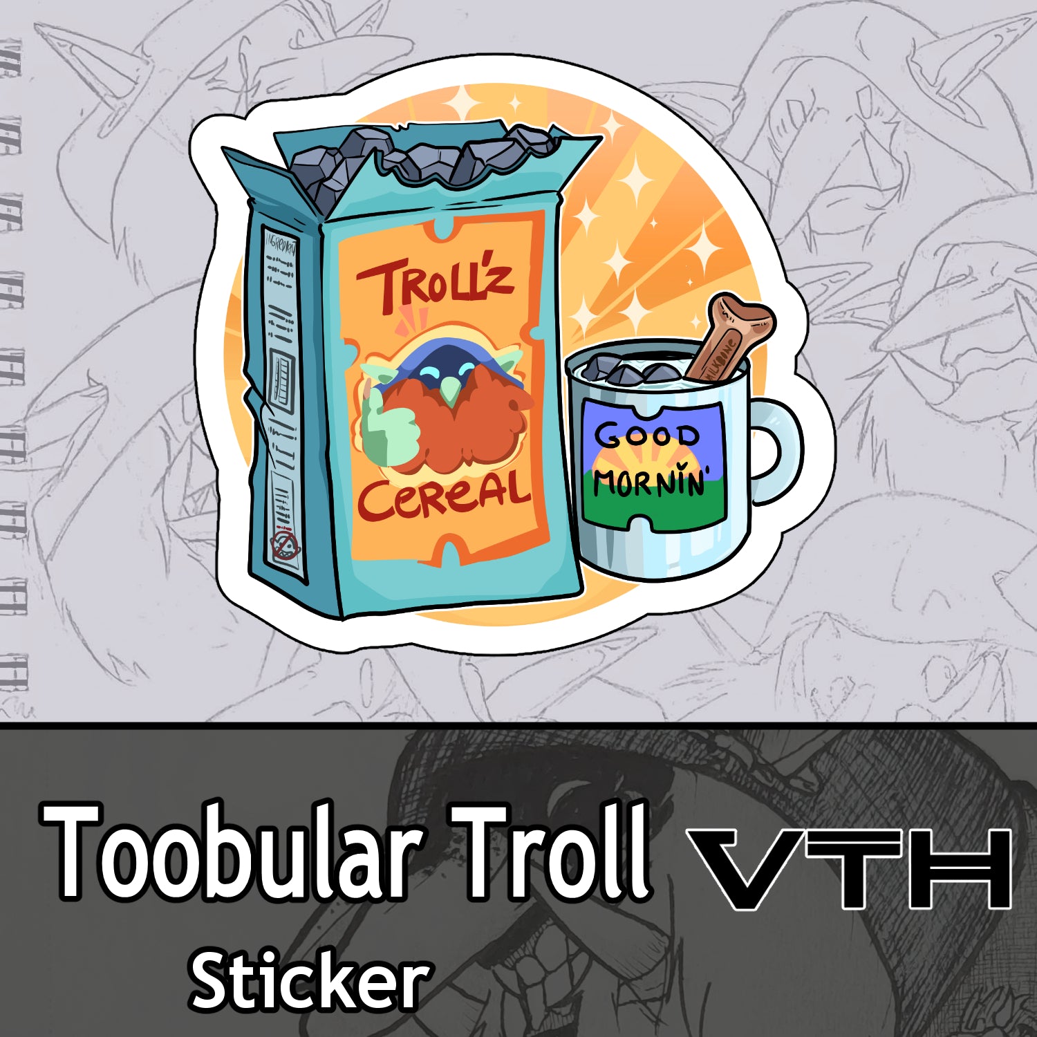 Toobular Troll Cereal Sticker