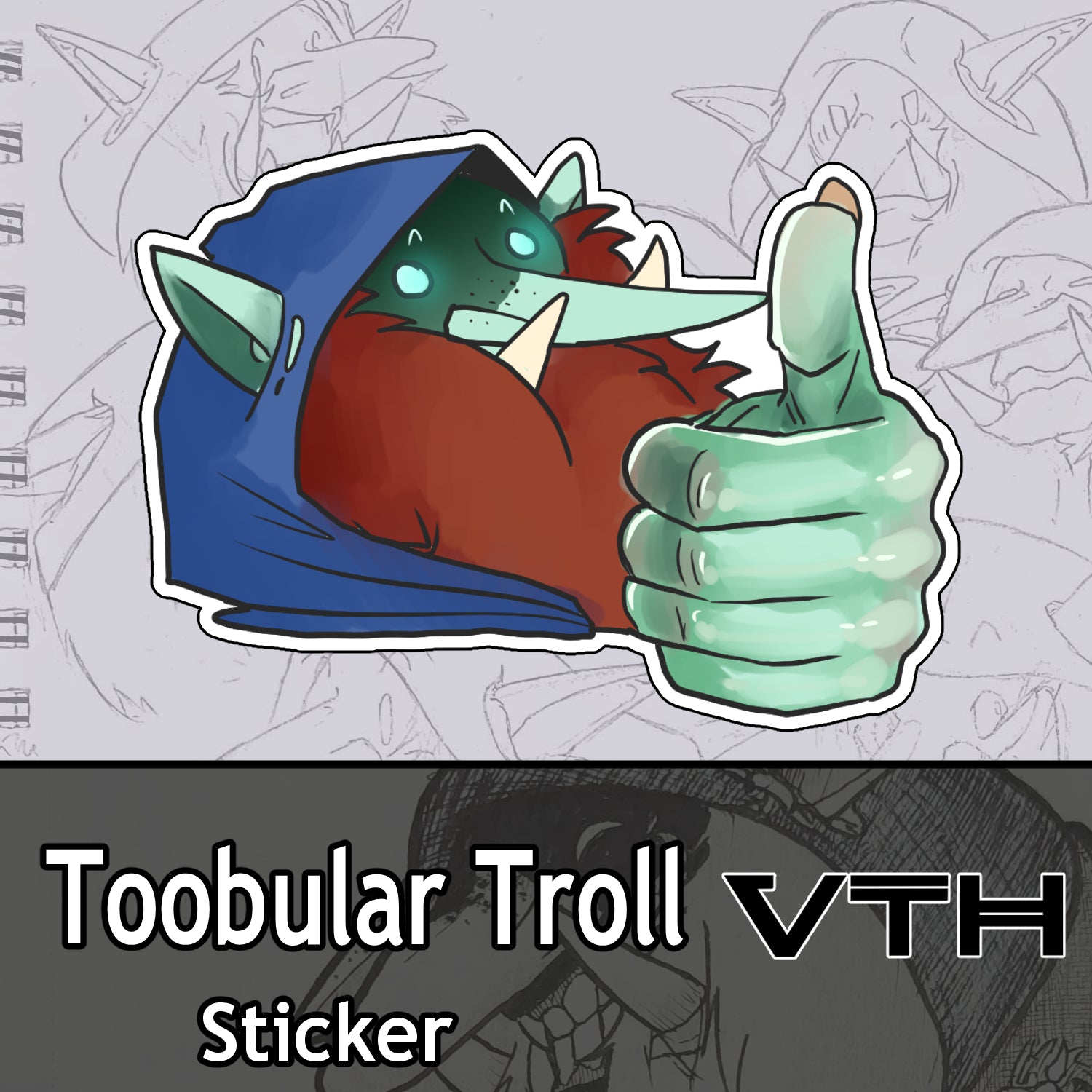 Toobular Troll Thumbs Up Sticker