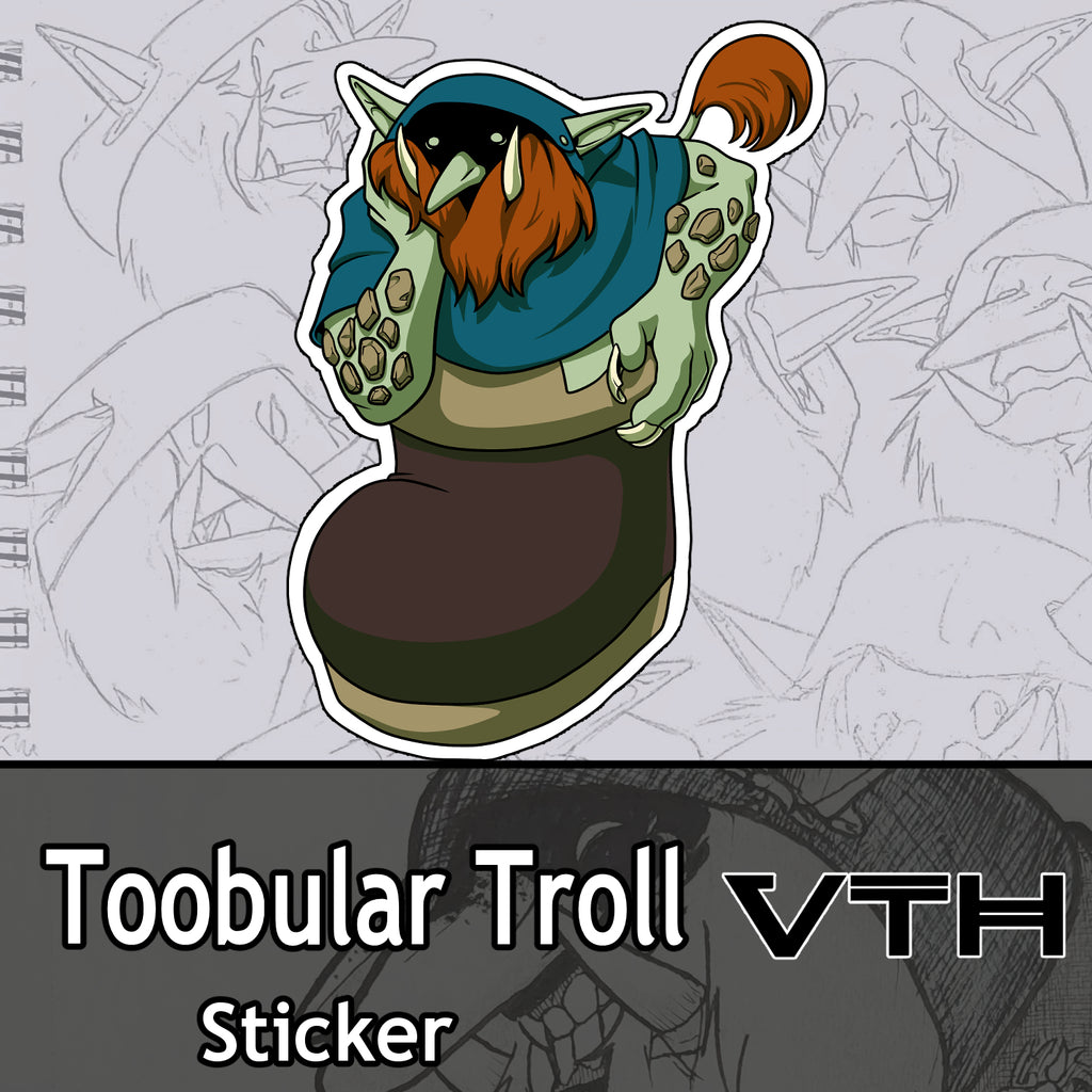 Toobular Troll Boot Sticker