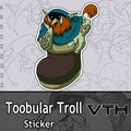Toobular Troll Boot Sticker