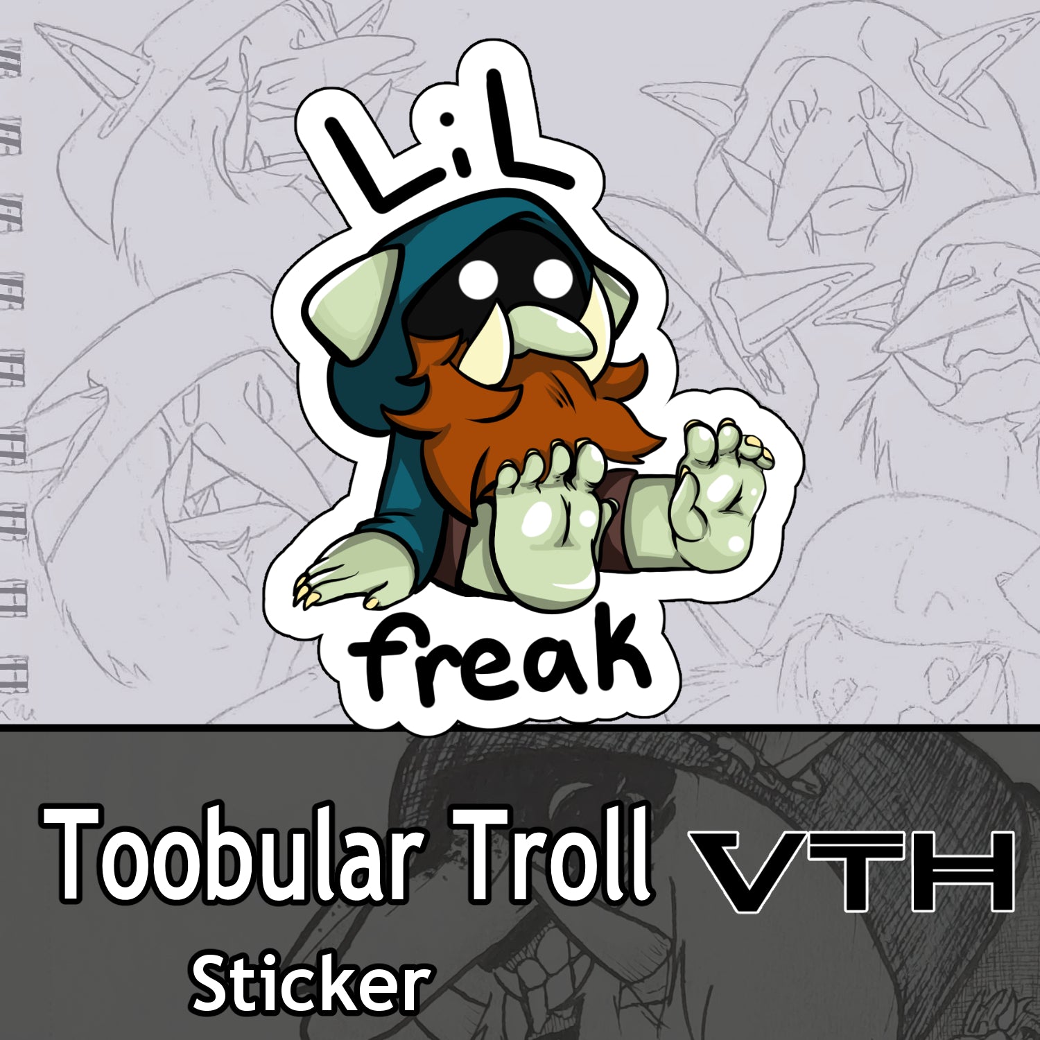 Toobular Troll Lil Freak Sticker