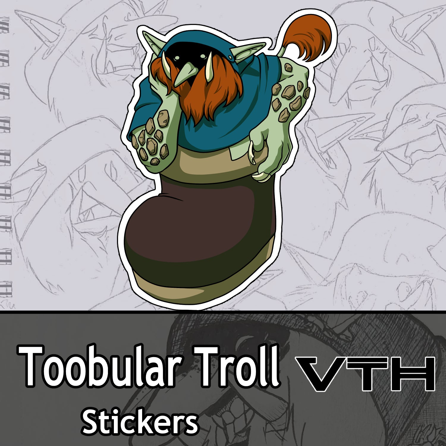 Toobular Troll Boot Sticker