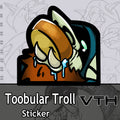Toobular Troll Eating Cheese Sticker