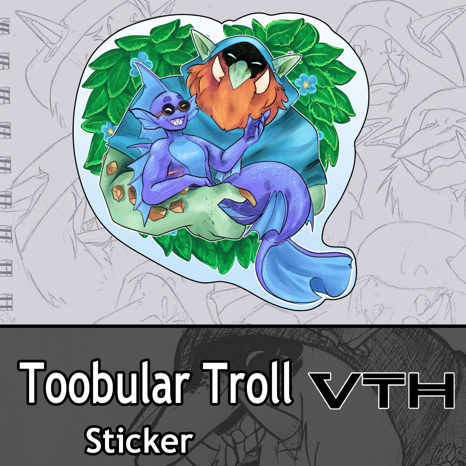 Toobular Troll Land Love Sticker
