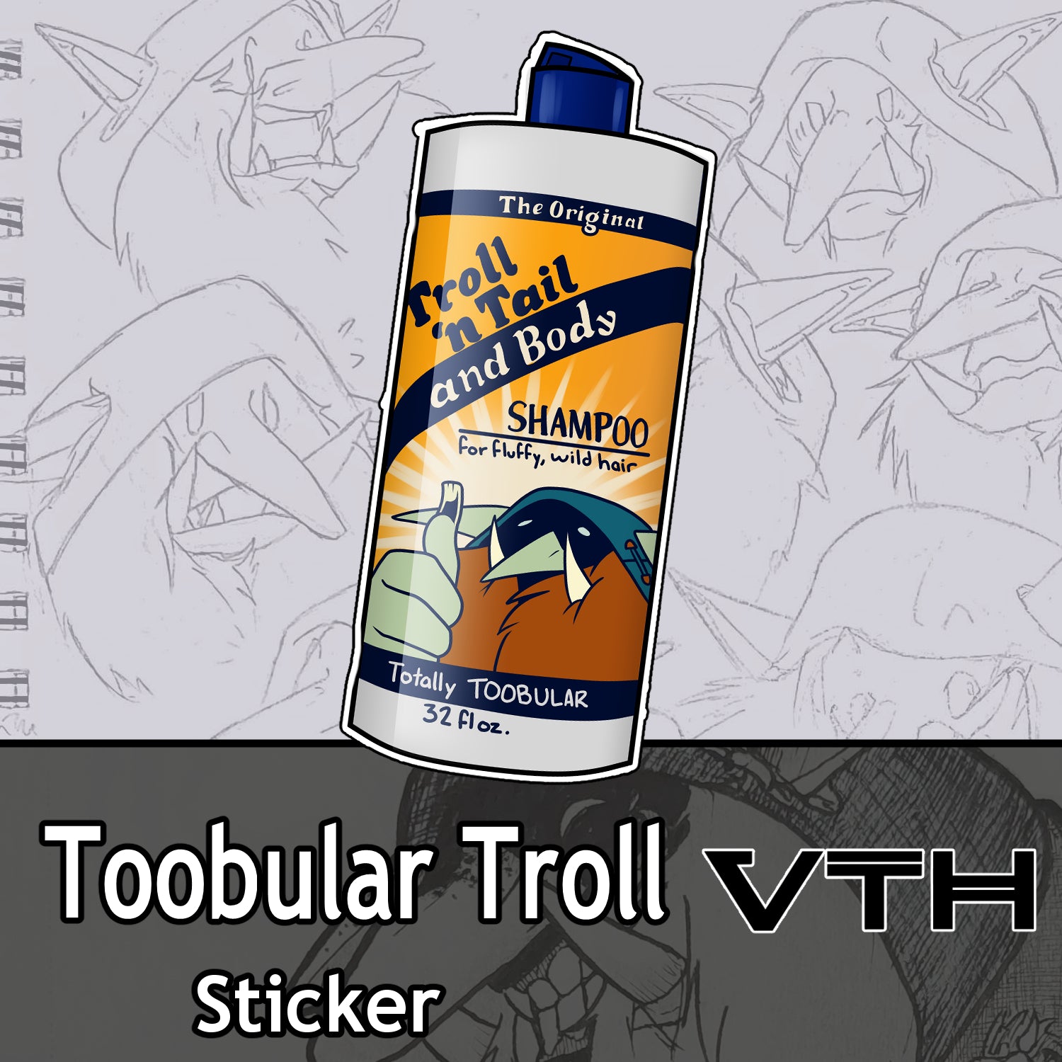 Toobular Troll Shampoo Sticker