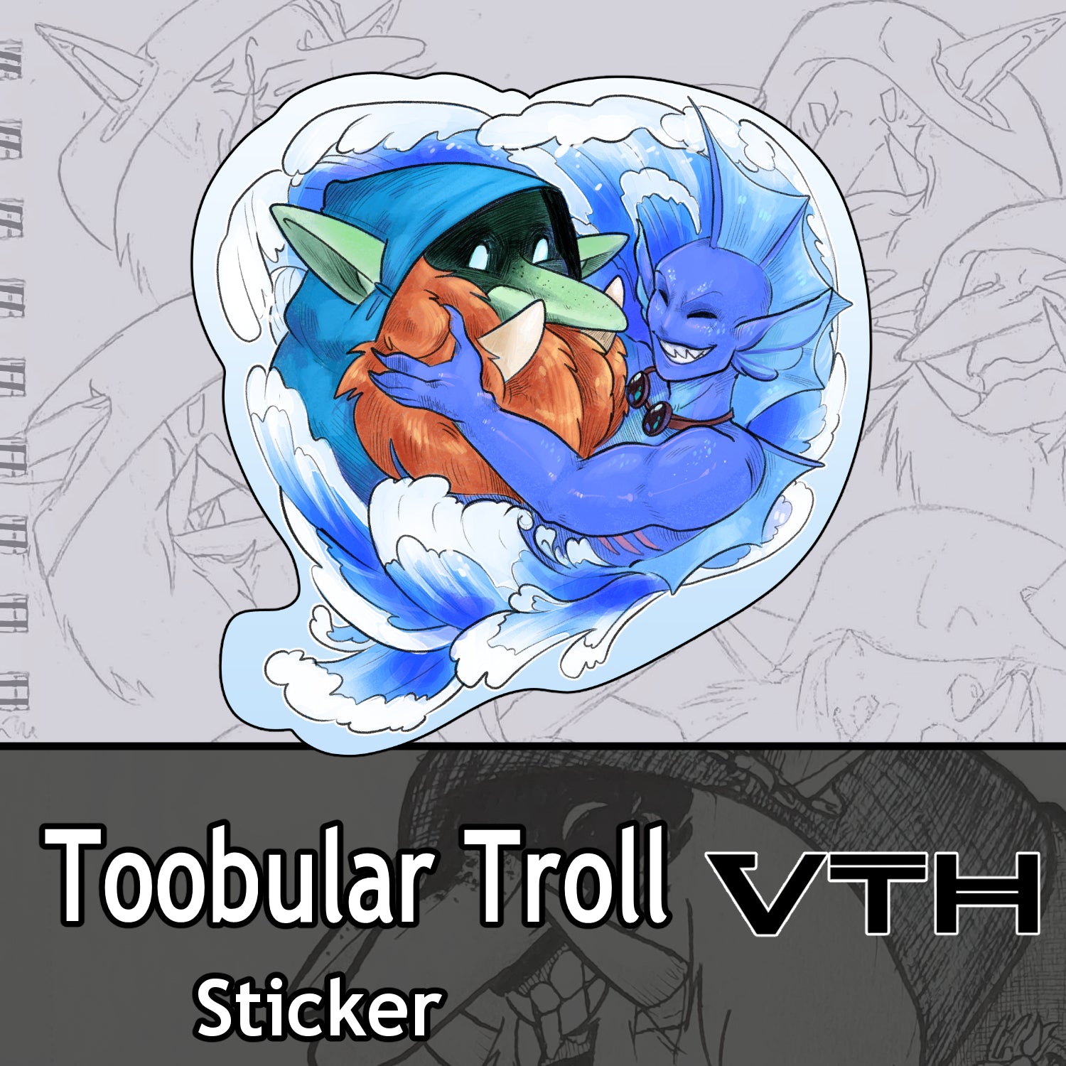 Toobular Troll Sea Love Sticker