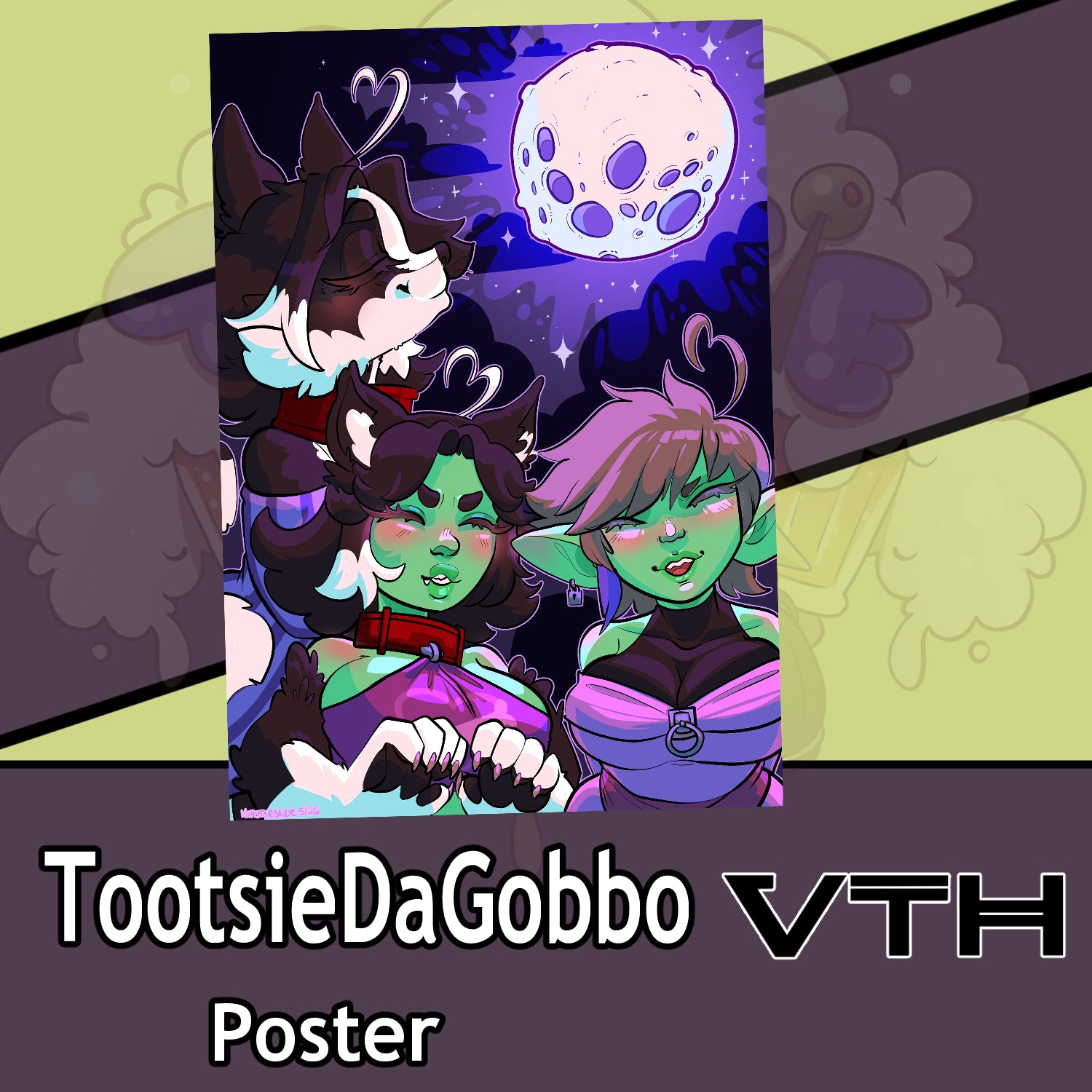 Tootsie Da Gobbo Three Toots Moon Poster
