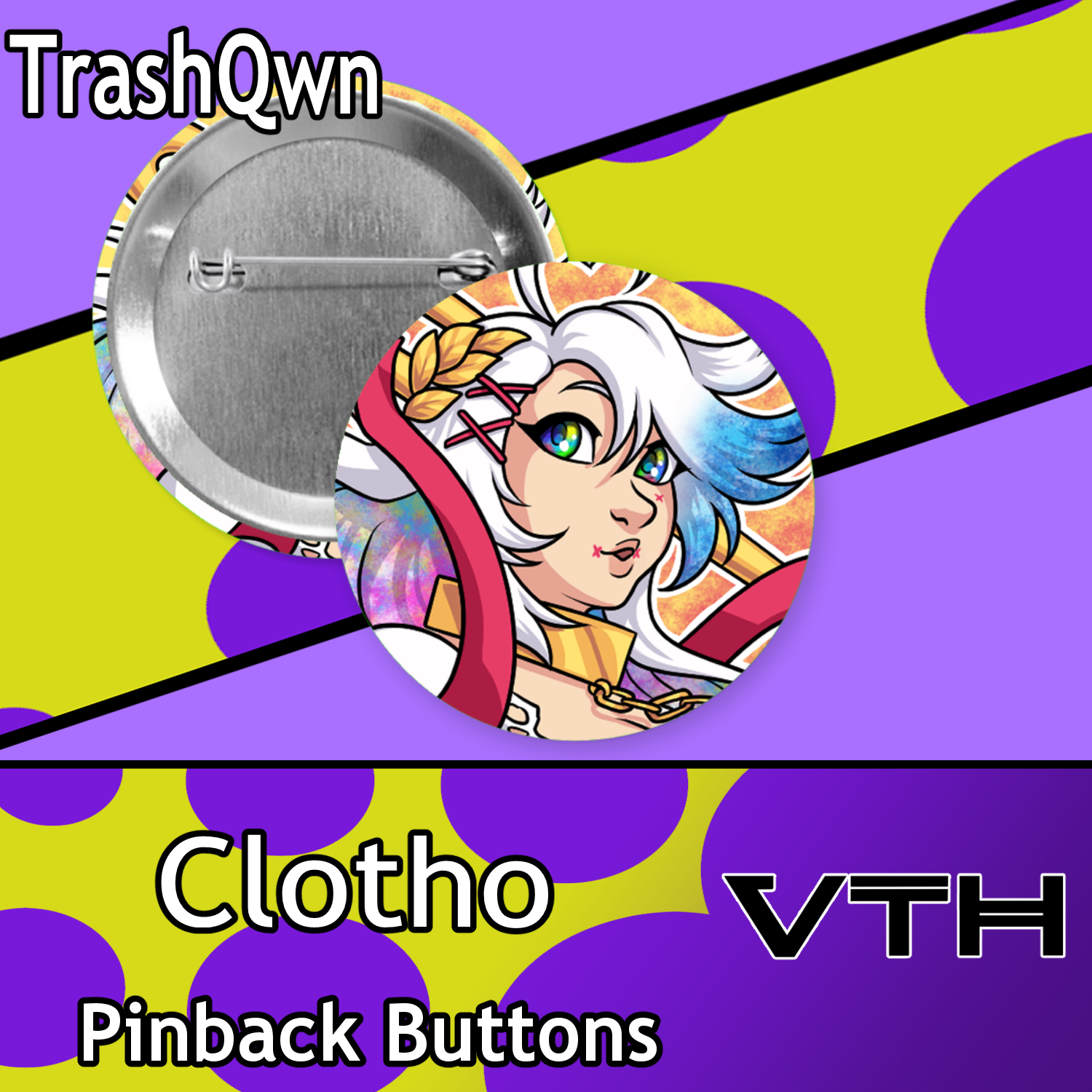 Mythos Pinback Buttons - TrashQwn