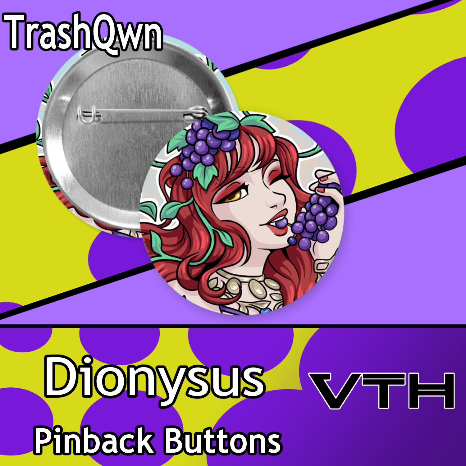 Mythos Pinback Buttons - TrashQwn