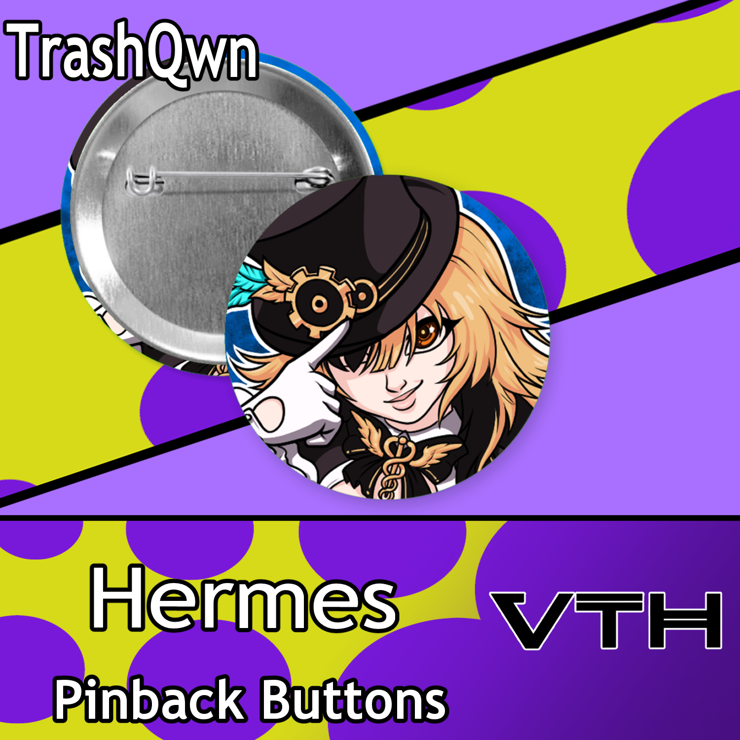 Mythos Pinback Buttons - TrashQwn