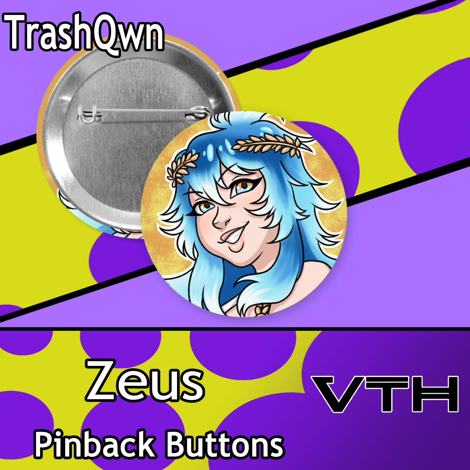Mythos Pinback Buttons - TrashQwn