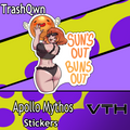Apollo Mythos Suns out Sticker - TrashQwn