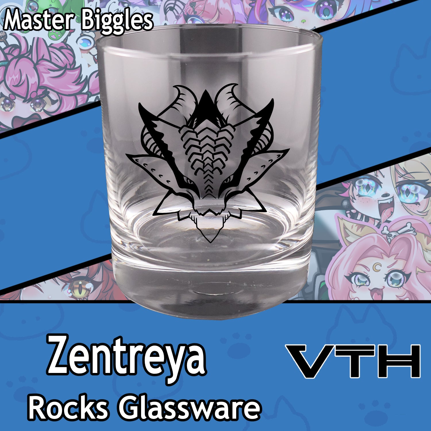 Zentreya Dragon Head Rocks Glass - Master Biggles