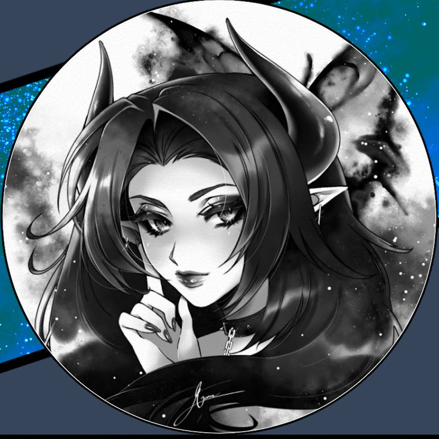 DemonBenny B&W Bust Sticker