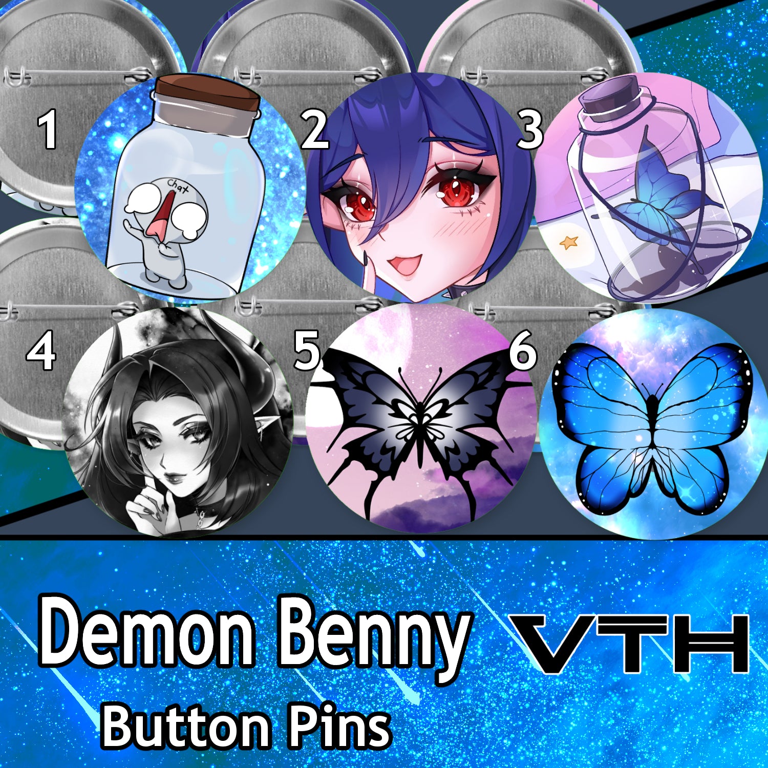 DemonBenny Pinback Buttons