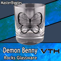 DemonBenny Butterfly Rocks Glass