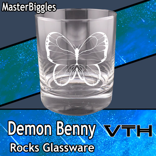 DemonBenny Butterfly Rocks Glass
