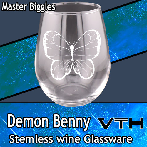 DemonBenny Butterfly Stemless Wine Glass