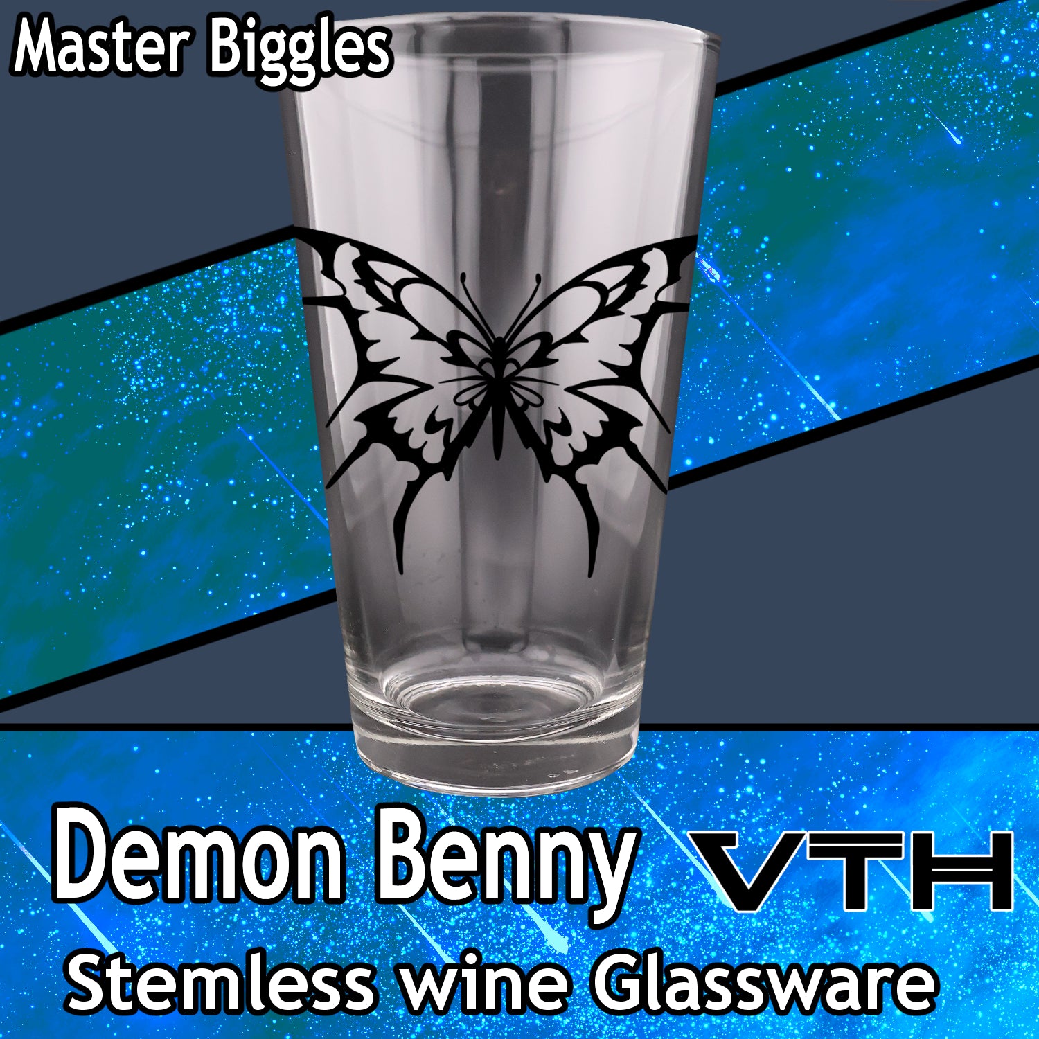 DemonBenny RockStar Butterfly Pint Glass