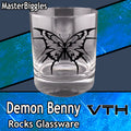 DemonBenny RockStar Butterfly Rocks Glass