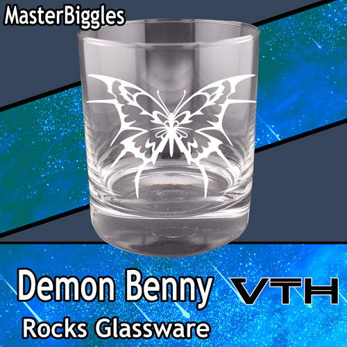 DemonBenny RockStar Butterfly Rocks Glass