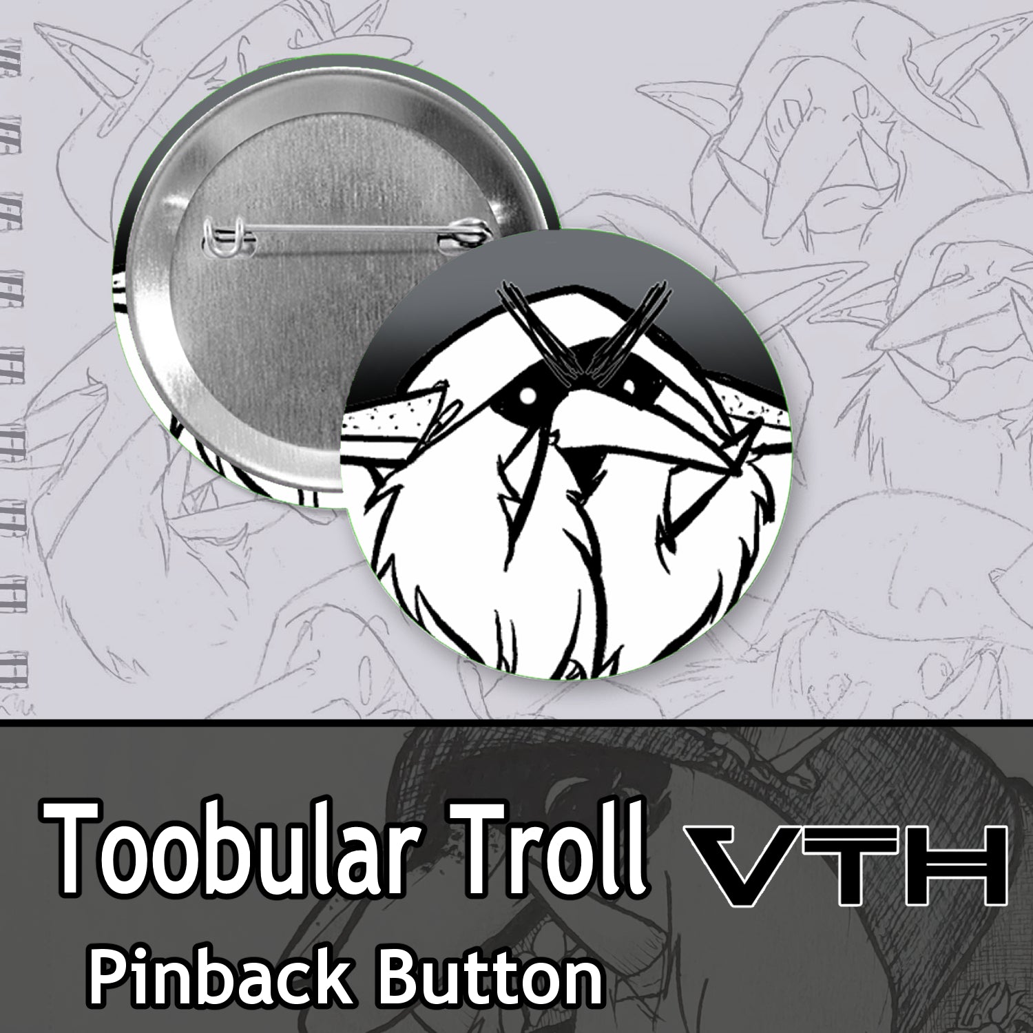 Toobular Troll Pinback Buttons