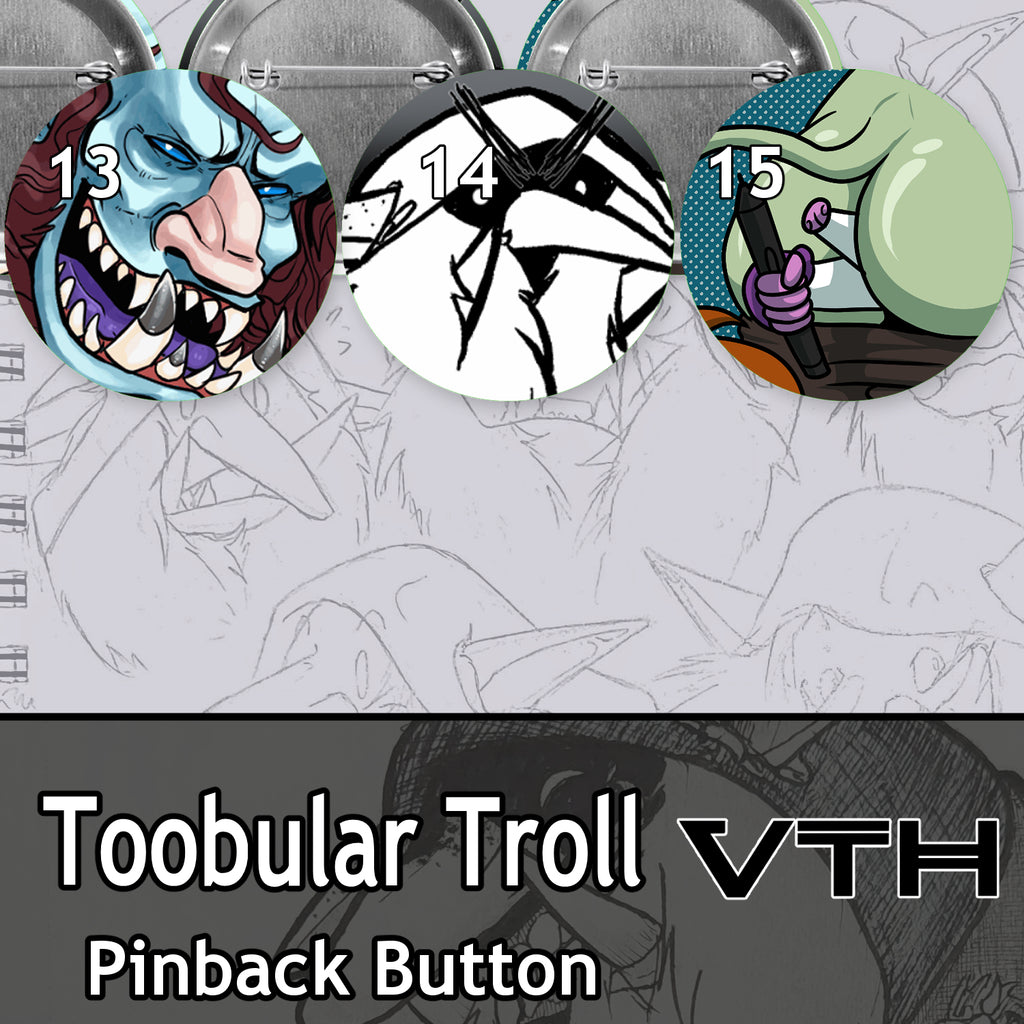 Toobular Troll Pinback Buttons