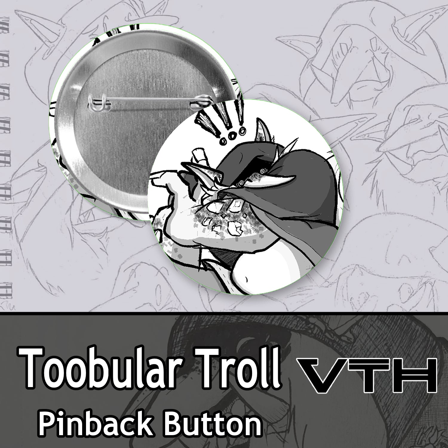 Toobular Troll Pinback Buttons