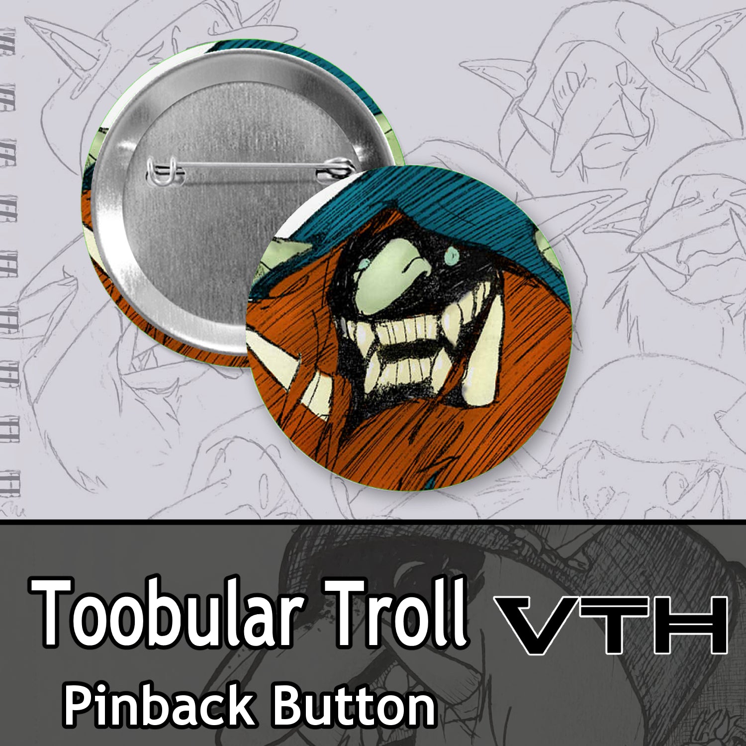 Toobular Troll Pinback Buttons