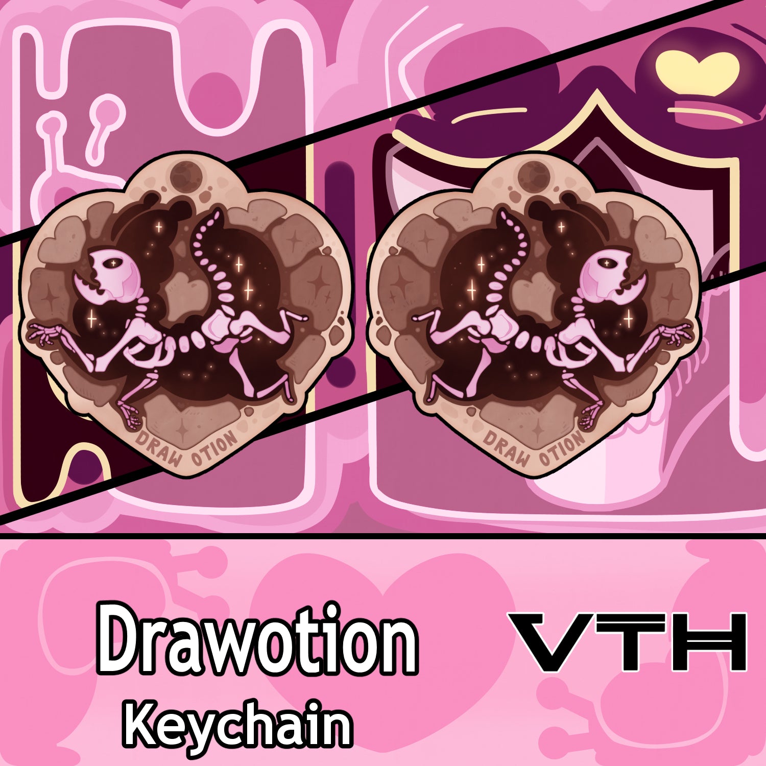 Drawotion Fossilized Keychain