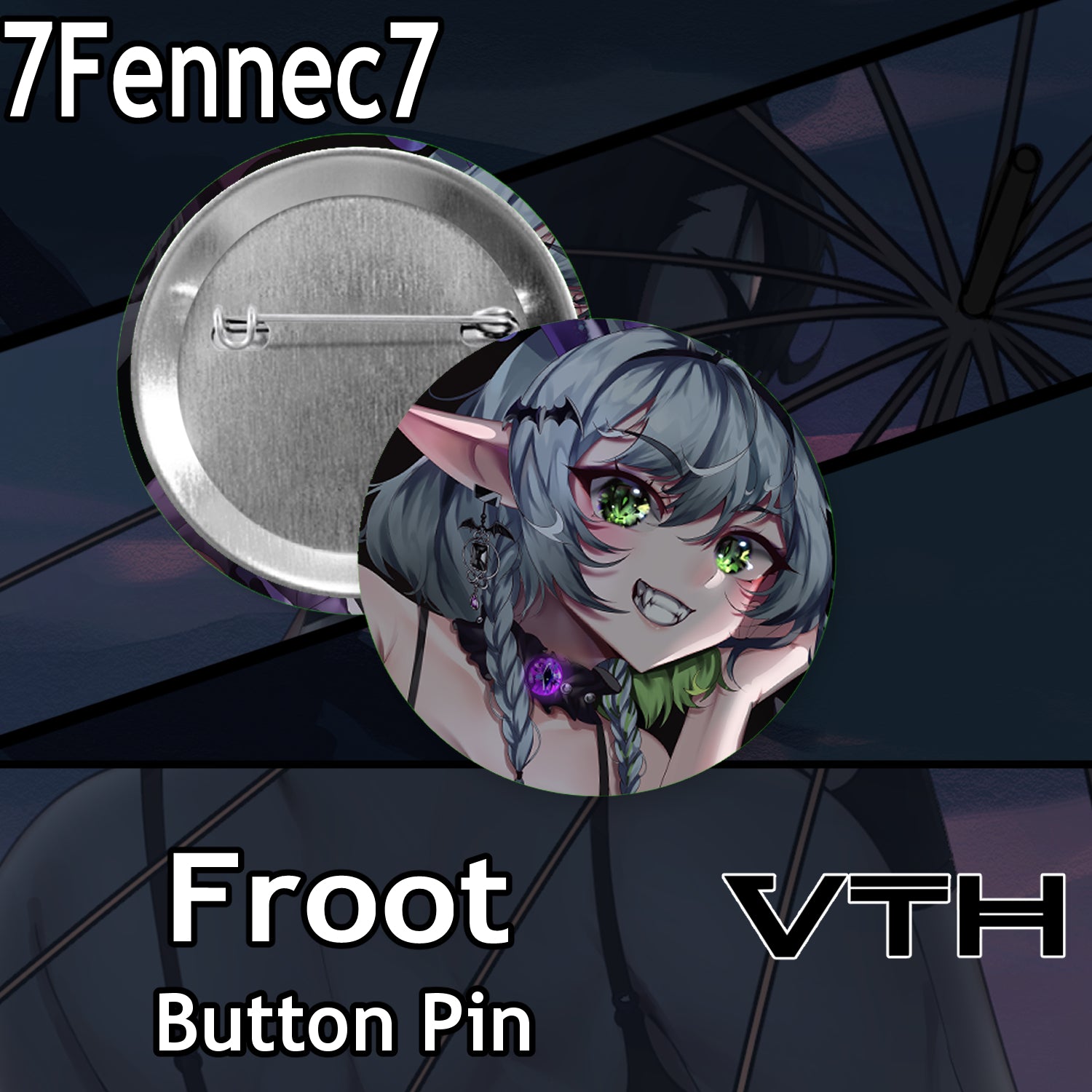 Froot the Lich Pinback Button - 7Fennec7