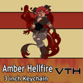 Amber Hellfire Little Hellion Keychain