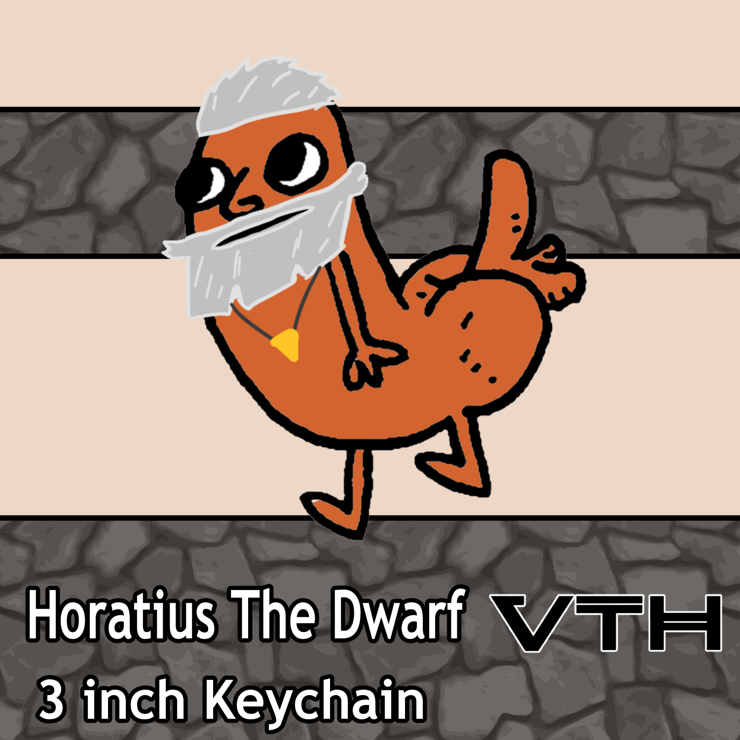 HoratiusTheDwarf Dickbutt Keychain