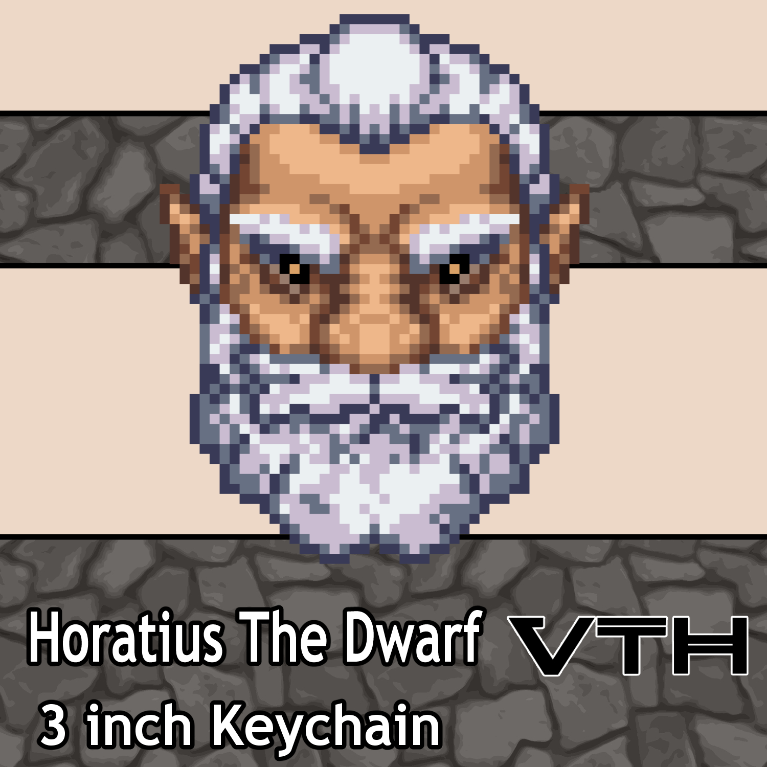 HoratiusTheDwarf Pixel Bust Keychain