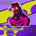 HulkyKrow HUH Sticker - TrashQwn