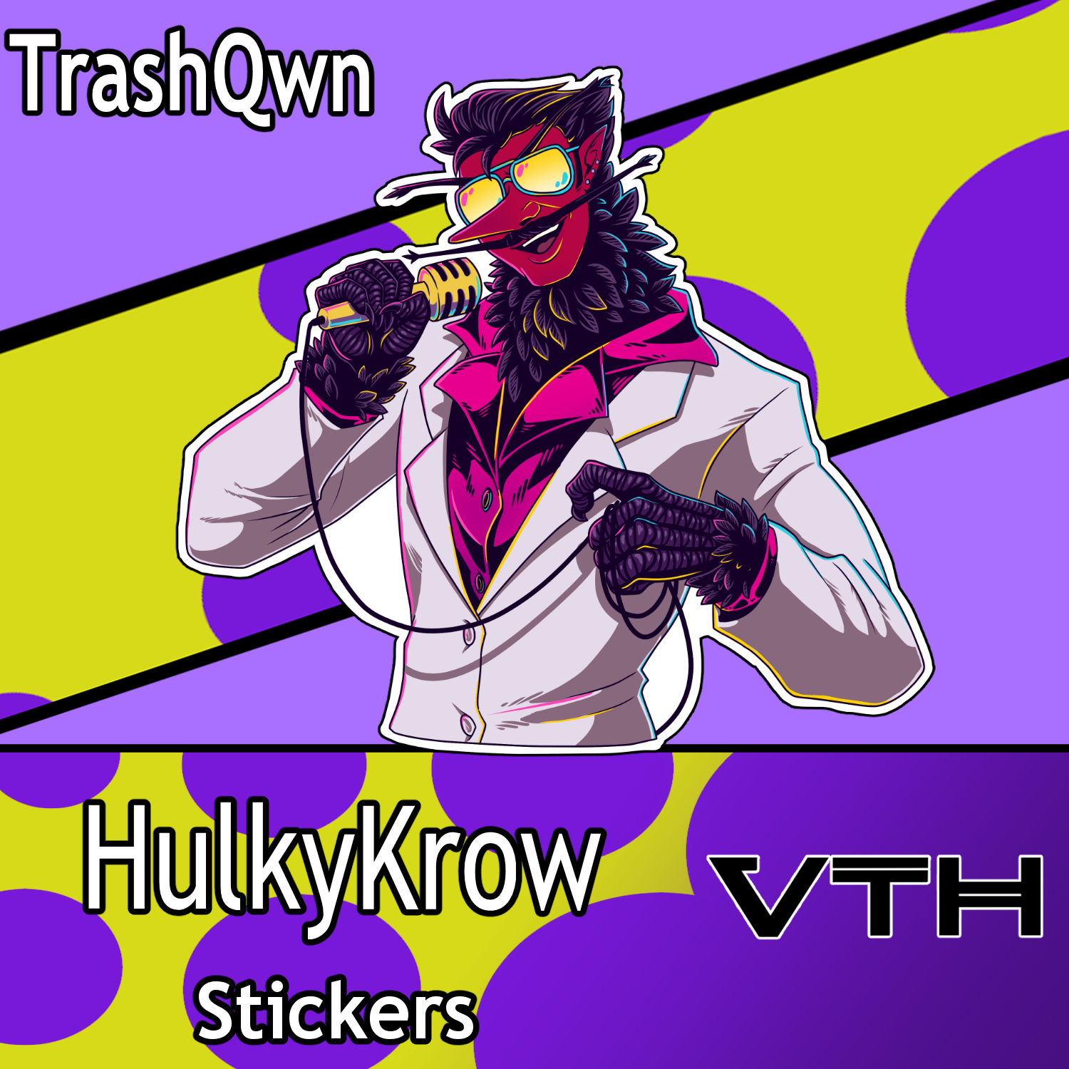 HulkyKrow Show Time Sticker - Trashqwn