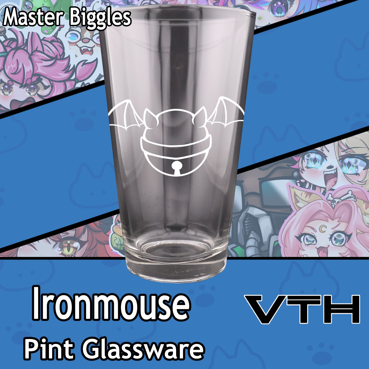 Ironmouse Bell Pint Glass - Master Biggles