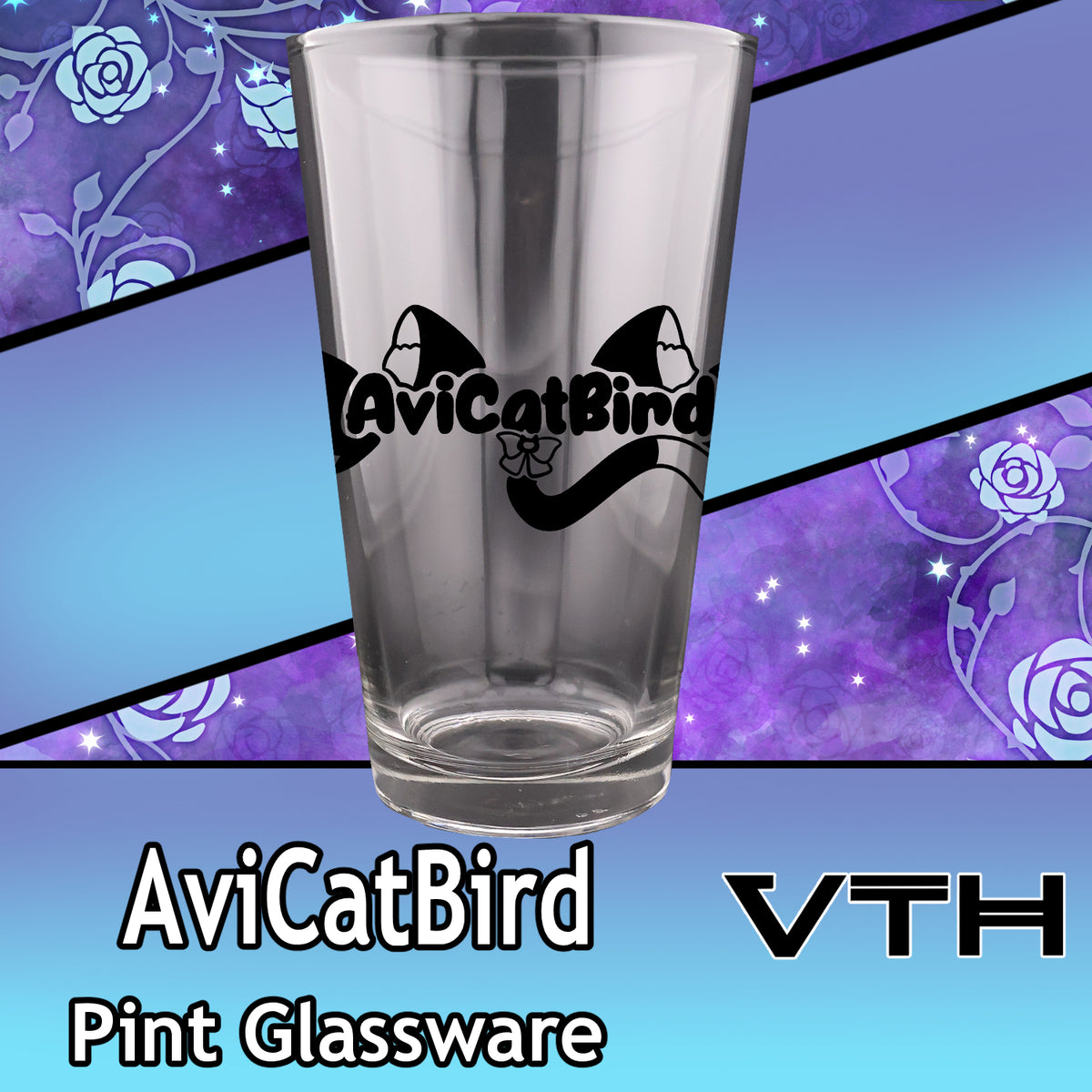 AviCatBird Logo Pint Glass