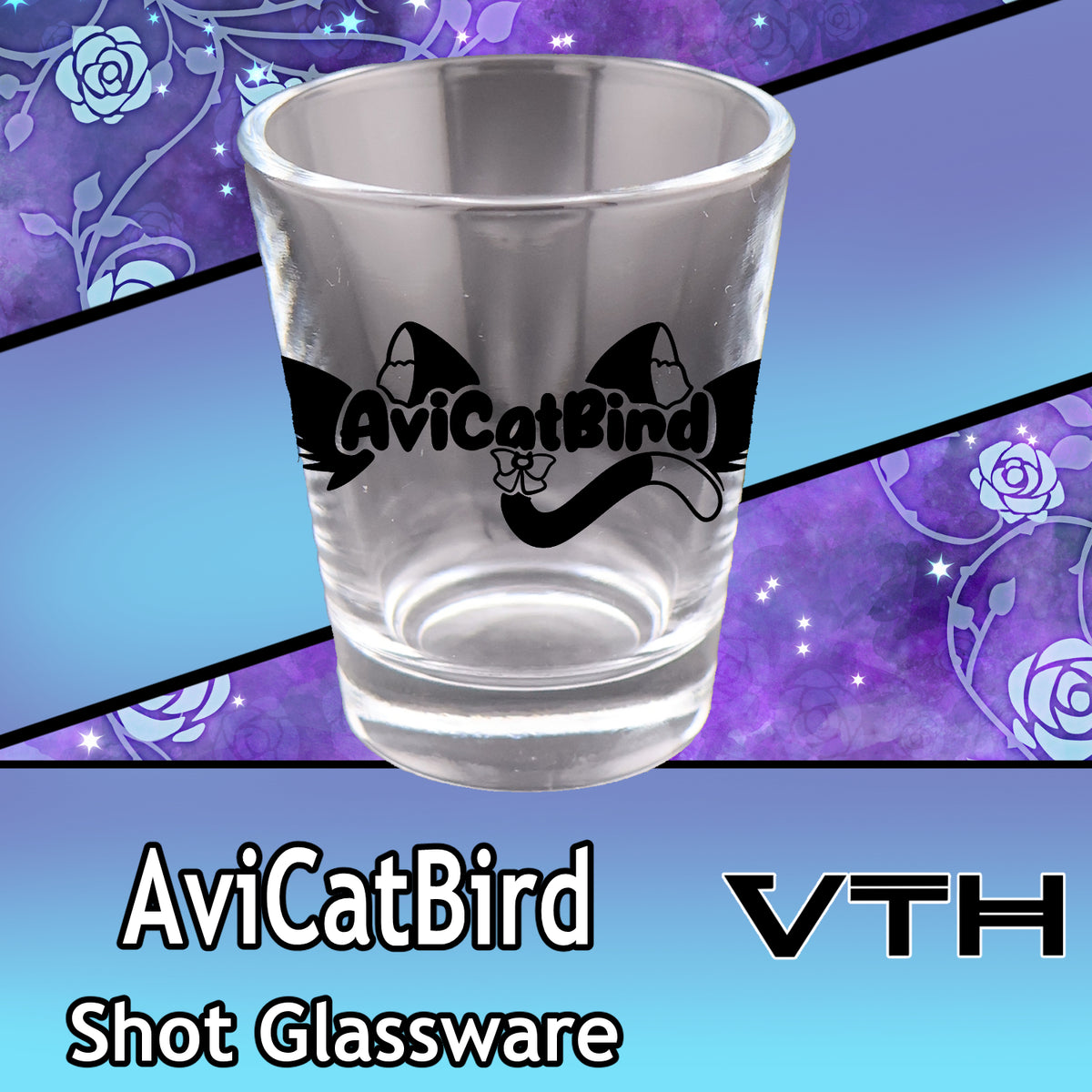 AviCatBird Logo Shot Glass