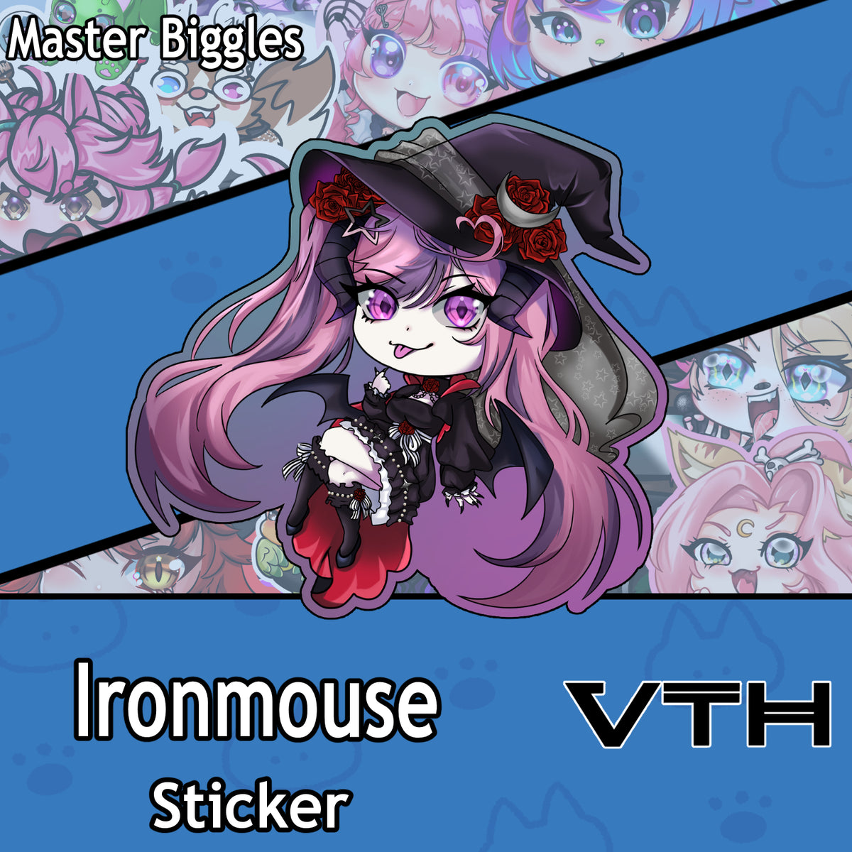 Ironmouse Witch Sticker - Master Biggles