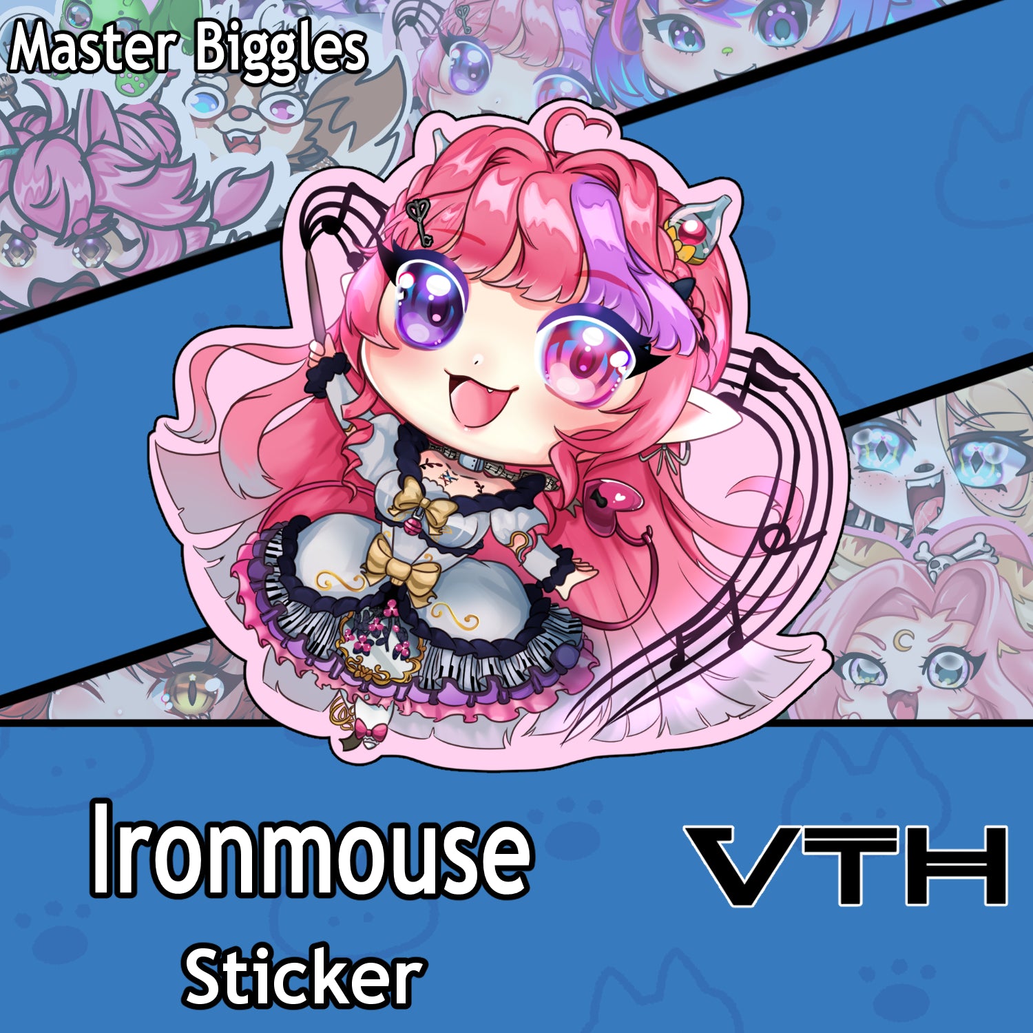 Angel of Music Ironmouse Sticker - Master Biggles