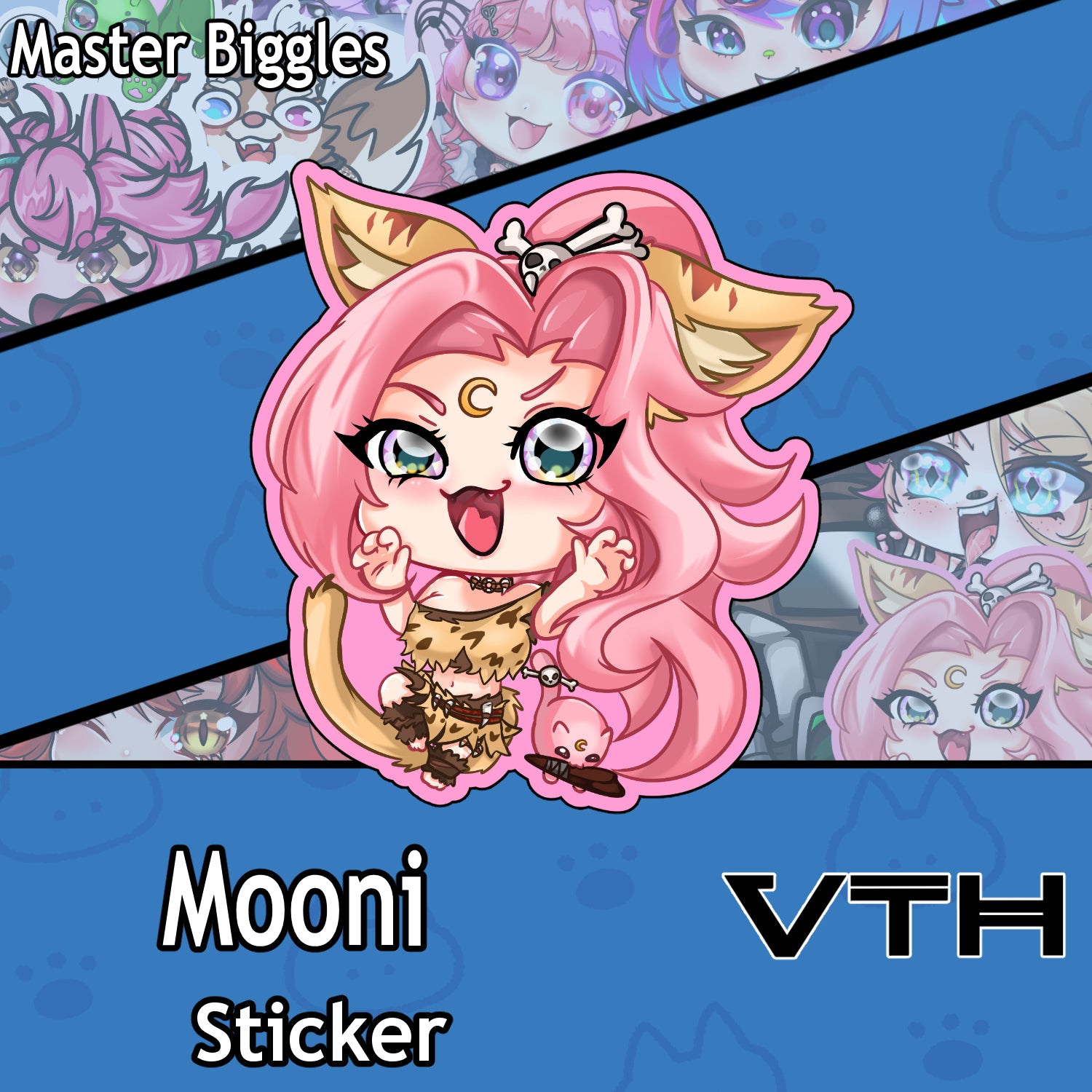 Chibi Cave Girl Mooni Sticker - Master Biggles