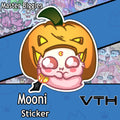 Mooni Pumpkin Victor Sticker - Master Biggles
