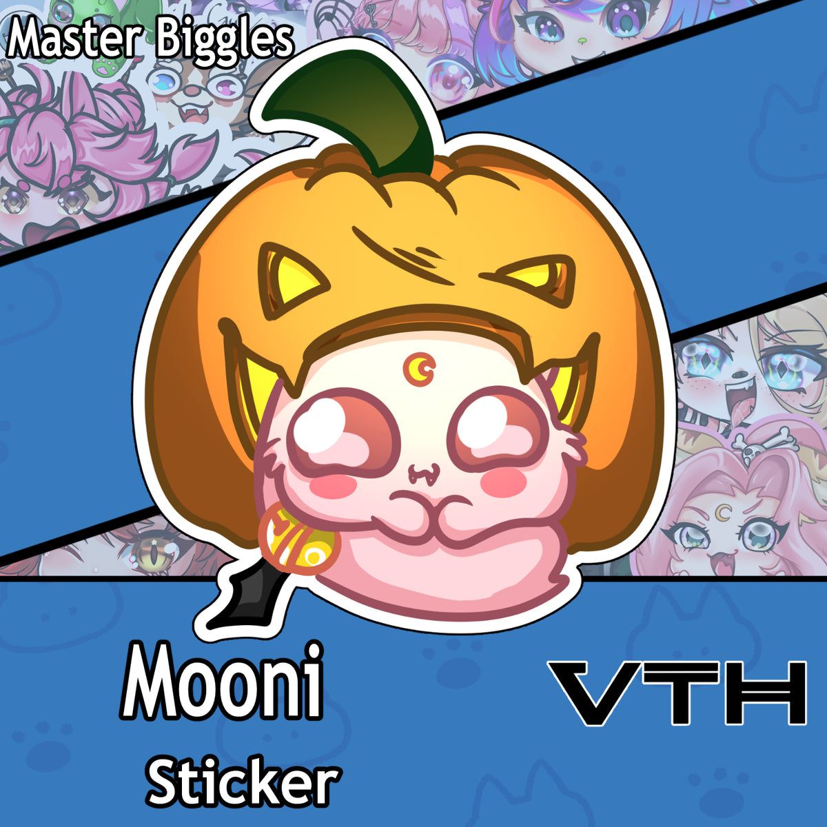 Mooni Pumpkin Victor Sticker - Master Biggles
