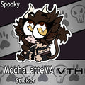 Mocha LatteVa Sit Sticker - Spooky