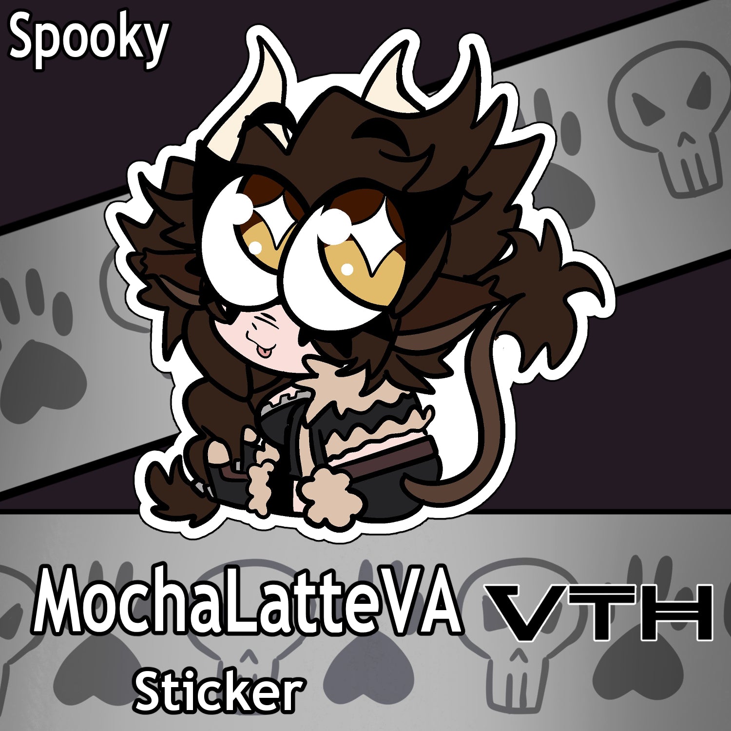 Mocha LatteVa Sit Sticker - Spooky